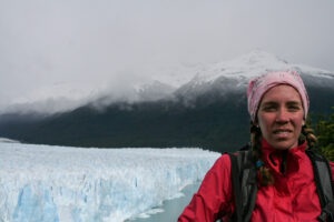 Anne Dirkse at the Perito Moreno Glacier, Argentina