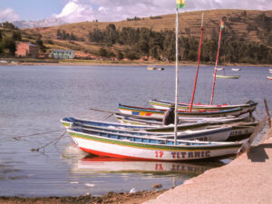 Boat named Titanic at Copacabana, Bolivia