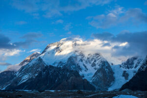 Broad Peak at Sunrise from Concordia Camp, K2 Trek, Pakistan