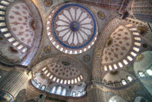 Ceiling of the Blue Mosque, Istanbul, Turkey