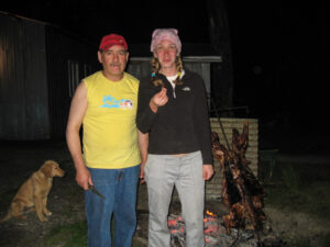 Cordero Asado for Christmas, Puerto Yungay, Chile