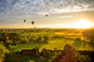 Hot Air Balloons over Bagan, Myanmar