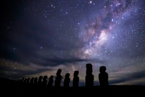 Milky Way over Moai, Easter Island, Rapa Nui, Chile