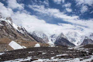 Mountains in Clouds, K2 Base Camp Trek, Pakistan