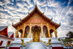 Temple with Dramatic Skies, Luang Prabang, Laos