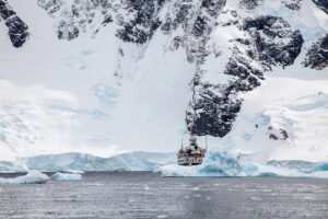 Ship off the Coast of Antarctica