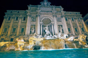 Trevi Fountain at Night, Rome, Italy
